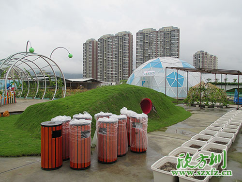 欣方圳鋼木垃圾桶，園林景區環境提升的好助手