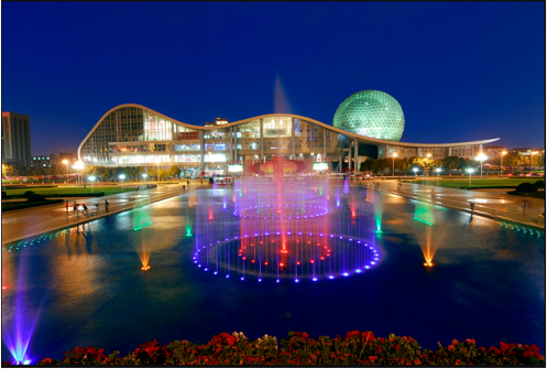 全國百強縣之首的昆山美麗的夜景