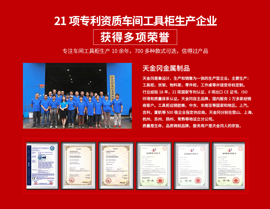 天金岡_21項專利資質車間工具柜生產企業(yè)